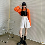 Áo hoodie cut out đủ màu Burger - Cam