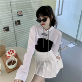 Áo hoodie cut out đủ màu Burger - Trắng