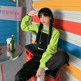 Áo hoodie cut out đủ màu Burger - Xanh lá