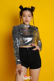 Áo Khoác Croptop Kim Sa Bạc