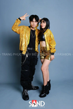 Áo Khoác Croptop Kim Sa Vàng