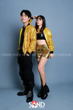 Áo Khoác Croptop Kim Sa Vàng