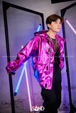 Áo Khoác Hoodie Khóa Kéo Ánh Màu Tím
