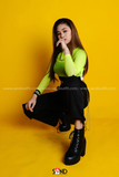 Áo Lưới Body Dài Tay Xanh Neon