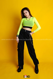 Áo Lưới Body Dài Tay Xanh Neon