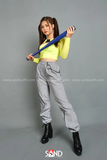 Áo Lưới Cut Out Khoá Gài - Xanh Neon