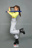 Áo Lưới Cut Out Khoá Gài - Xanh Neon