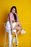 Áo Lưới Dài Tay Màu Loang