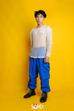 Áo lưới dài tay nam trắng