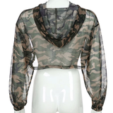 Áo Lưới Hoodie Cut Out Camo