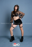 Áo Lưới Hoodie Cut Out Camo
