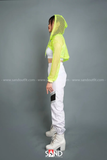 Áo Lưới Hoodie Cut Out Xanh Neon