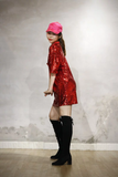 Áo Oversize Kim sa (Đỏ Xanh Trắng)