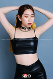 Áo Quây 2 Dây Da Lì Đen