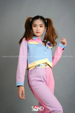 Áo Sơ Mi Dài Tay Croptop Pastel Đủ Màu Hipster