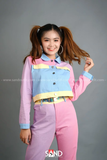 Áo Sơ Mi Dài Tay Croptop Pastel Đủ Màu Hipster