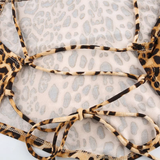 Áo yếm croptop hở lưng cột dây họa tiết beo