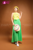 TYK0303 Yếm Vàng In Phun Kim Tuyến TQD0901 Đụp Xanh Lá