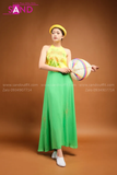 TYK0303 Yếm Vàng In Phun Kim Tuyến TQD0901 Đụp Xanh Lá