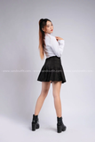Outfit Phối Sẵn - (Váy Đen phối Sơ Mi Trắng Tay Dài)