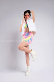 Outfit Phối Sẵn - (Chân Váy Ôm Body Loang phối Bra Loang)