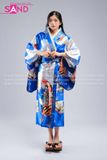 Áo Kimono Hoạ Tiết - Xanh Dương