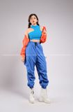 Outfit Phối Sẵn - (Quần Thụng Xanh Dương phối Áo Khoác Cam)