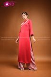 TAC0422 Áo Dài Lụa Tây Thi Đỏ