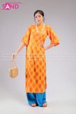 TAC0608 Áo Dài Gấm Thọ - Màu Cam