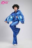 Trang Phục Disco Thập Niên 70 Xanh Dương Nữ 01