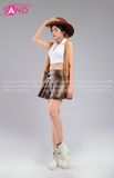 Outfit Phối Sẵn - (Set Cao Bồi Nâu Váy phối Gile Tua Râu)