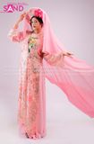 TTL0504 Áo Dài Yếm Cách Tân Thêu Văn Hóa Đạo Mẫu - Hồng (Bắc Bling)