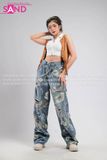 Outfit Phối Sẵn - (Quần Jeans phối Gile Vải Nâu)