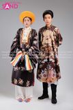 TCB0101 Nhật Bình Nữ Vải Taffta In Cám Đen