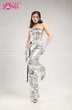 Outfit Phối Sẵn - (Quần Bạc Bóng phối Áo Ống Bạc)