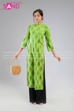 TAC0927 Áo Dài Gấm Thọ - Màu Xanh Lá