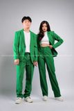 Outfit Phối Sẵn - (Set Vest Quần Ống Suông Xanh Lá Đậm Nữ)