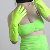 Bao tay Da bóng xanh neon