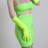 Bao tay Da bóng xanh neon