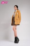 Outfit Phối Sẵn - (Chân Váy Nâu phối Vest Nâu Vàng Cà Vạt Nâu Sọc)