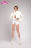 Outfit Phối Sẵn - (Set Quần Short Trắng Phối Áo Croptop Móc Trắng )