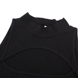 Bodysuit Dài Tay Khoét Vai Ôm Body Đen
