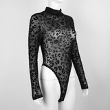 Bodysuit lưới họa tiết đen độc đáo
