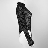 Bodysuit lưới họa tiết đen độc đáo