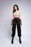 Outfit Phối Sẵn - (Quần Kaki Túi Hộp Đen phối Áo 1 Dây Loang)