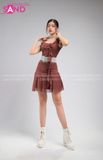 Outfit Phối Sẵn - (Đầm Váy Nâu Tua Rua)