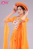 TYD0603 Set Tứ Thân Tấm Cám Thiết Kế Hoạ Tiết Tay Lơi - Cam