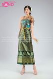 TNT0908 Trang Phục Dân Tộc Khơ Me/Thái Lan Nữ - Xanh Lá Đậm