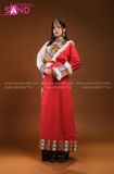 TNG0401 Set Tây Tạng Mông Cổ Đỏ Viền Lông