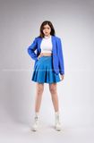 Outfit Phối Sẵn - (Chân Váy Xanh Dương phối Vest Xanh Dương)
